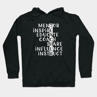 Teacher - Mentor Inspire Educate Coach Share Influence or instruct Hoodie